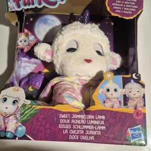 Hasbro Plush Lamb with Unicorn Horn and Rainbow Colors